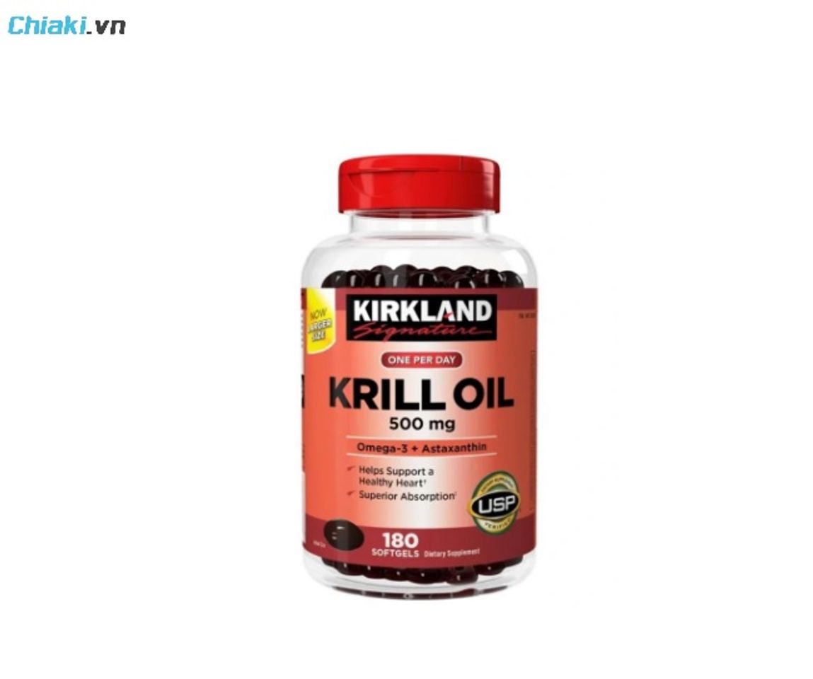 Vi&ecirc;n uống Omega 3-6-9 Mỹ dầu nhuyễn thể Kirkland Signature Krill Oil chăm s&oacute;c tim mạch, xương khớp v&agrave; tr&iacute; n&atilde;o