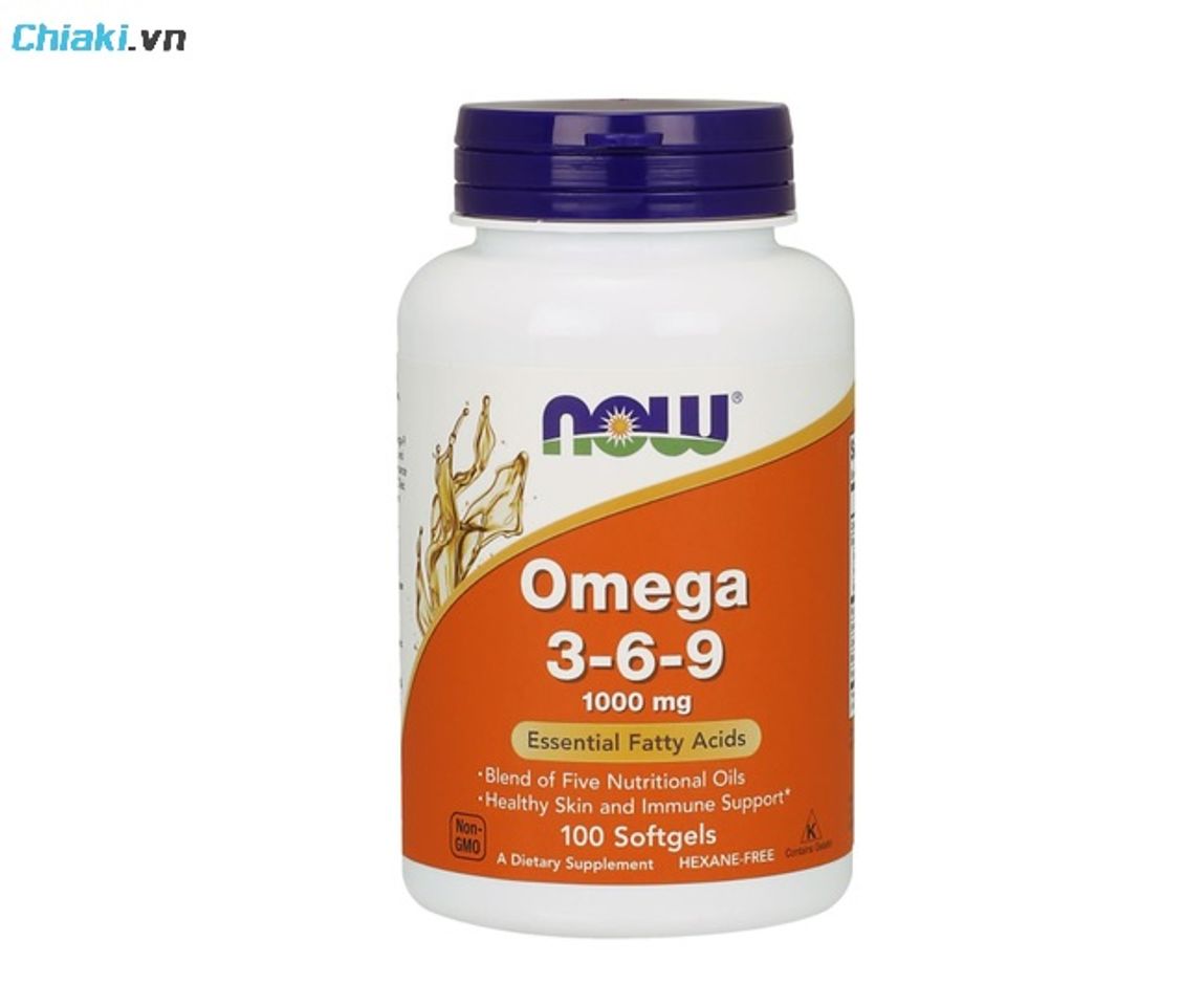 Vi&ecirc;n uống NOW Omega 3-6-9 1000mg cải thiện n&atilde;o bộ, thị lực, tăng khả năng tập trung
