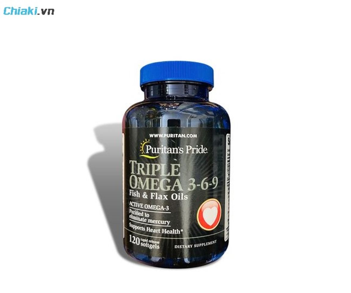 Dầu c&aacute; Mỹ Puritan's Pride Triple bổ sung Omega 3-6-9 giảm kh&ocirc; khớp, đau nhức khớp v&agrave; hỗ trợ qu&aacute; tr&igrave;nh vận động linh hoạt