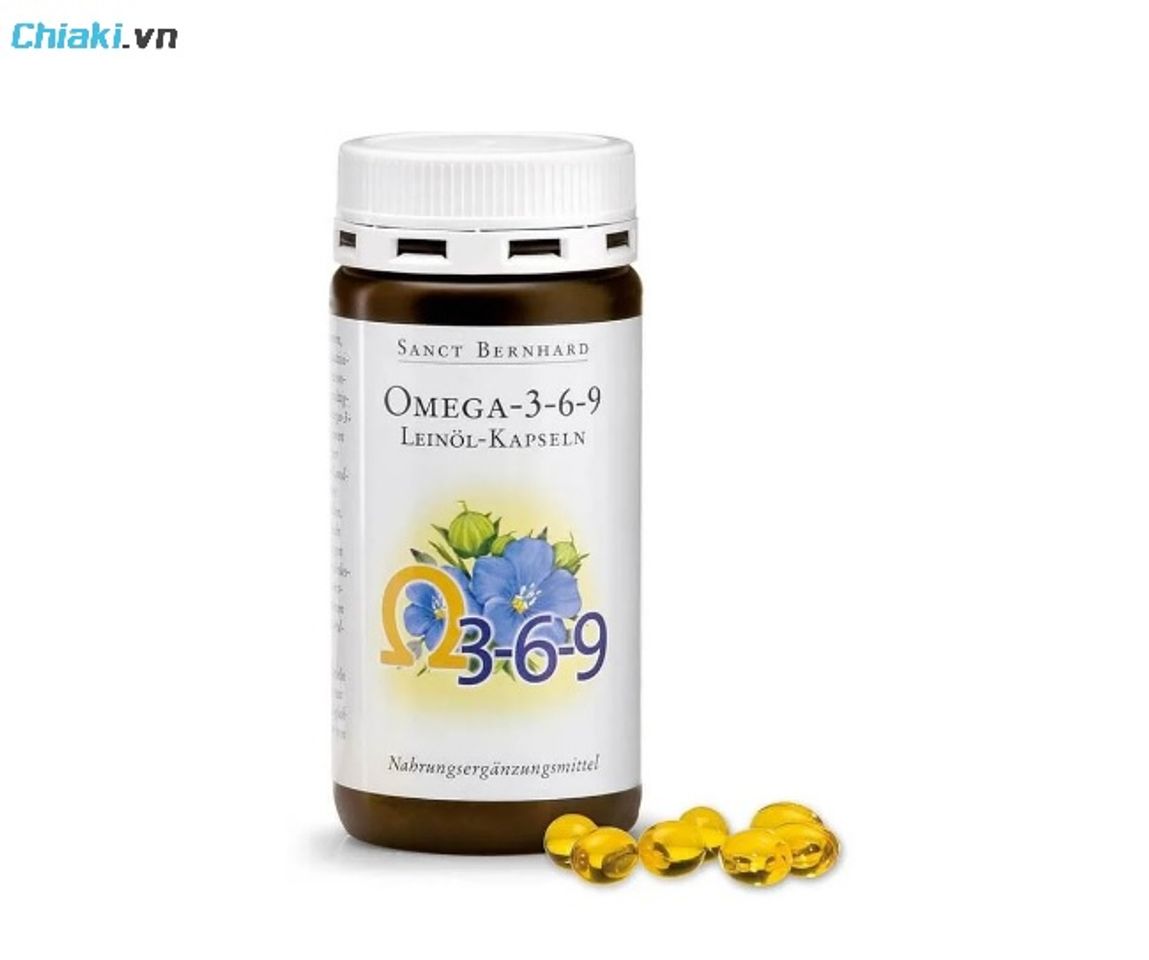 Vi&ecirc;n uống dầu hạt lanh Omega-3-6-9 Sanct Bernhard Mỹ kh&aacute;ng vi&ecirc;m tự nhi&ecirc;n, l&agrave;m dịu c&aacute;c triệu chứng vi&ecirc;m khớp