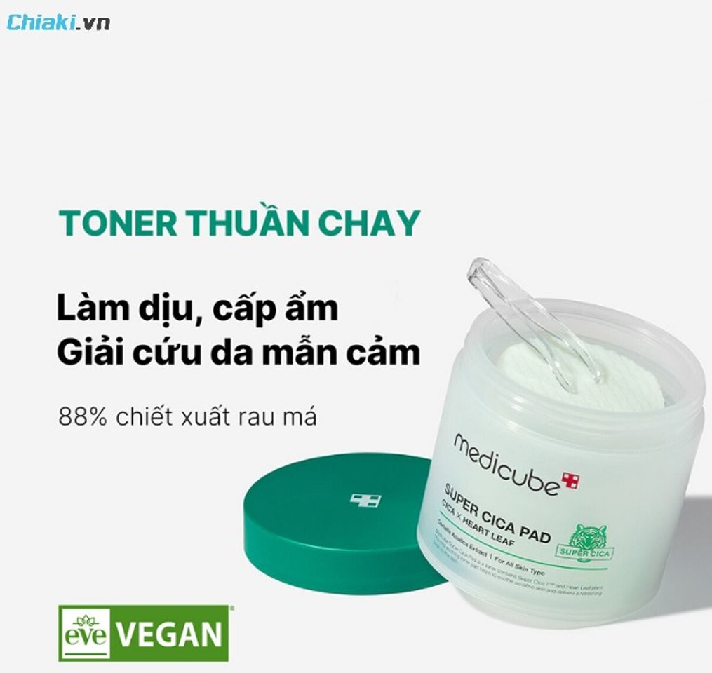 Toner Medicube Super Cica Pad l&agrave;m dịu da, phục hồi h&agrave;ng r&agrave;o bảo vệ da hiệu quả, cấp ẩm cho da k&iacute;ch ứng