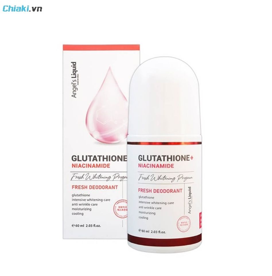 Lăn trị th&acirc;m n&aacute;ch, khử m&ugrave;i Angel's Liquid Glutathione Fresh-Up mang lại v&ugrave;ng n&aacute;ch trắng mịn, kh&ocirc; tho&aacute;ng