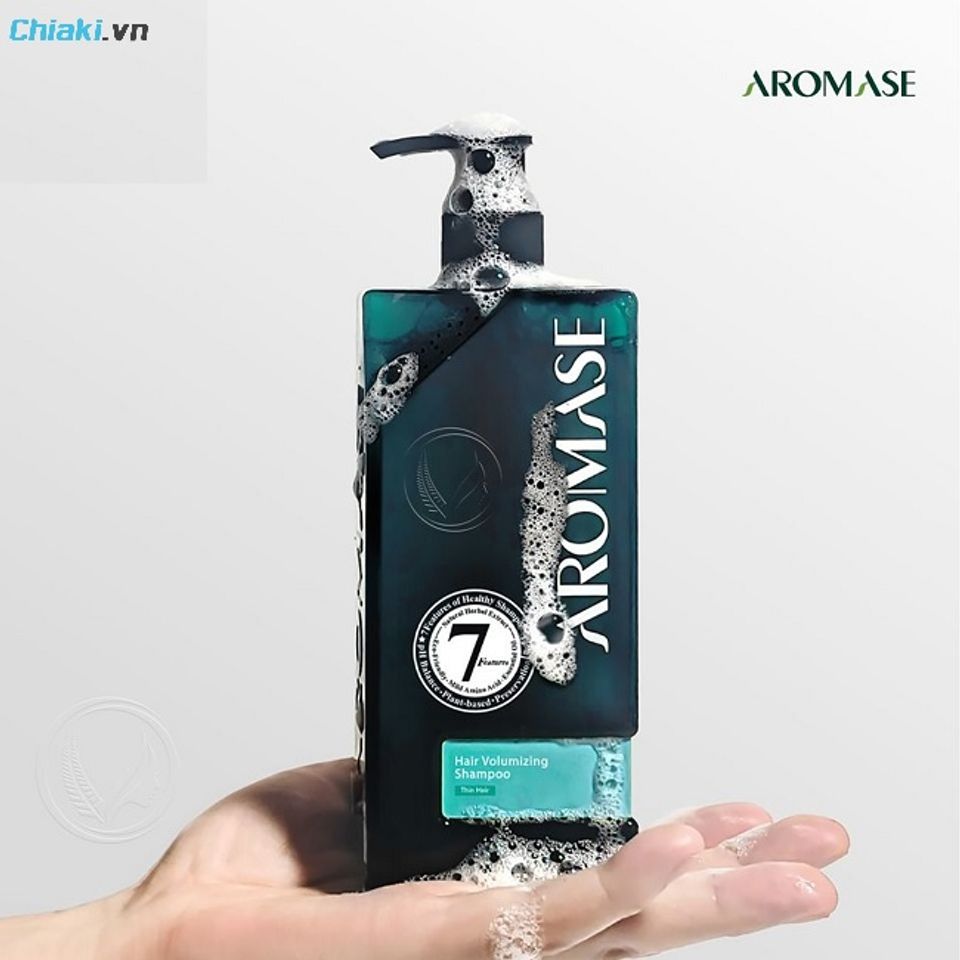 Dầu gội phồng t&oacute;c l&acirc;u bết AROMASE Hair Volumizing Shampoo gi&uacute;p ch&acirc;n t&oacute;c đứng vững v&agrave; tạo độ phồng tự nhi&ecirc;n