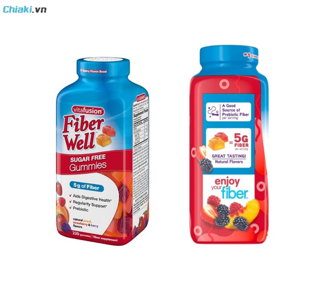 Kẹo dẻo giảm c&acirc;n tr&aacute;i c&acirc;y Fiber Well Gummies th&uacute;c đẩy ti&ecirc;u h&oacute;a, ngăn ngừa t&iacute;ch tụ mỡ xấu