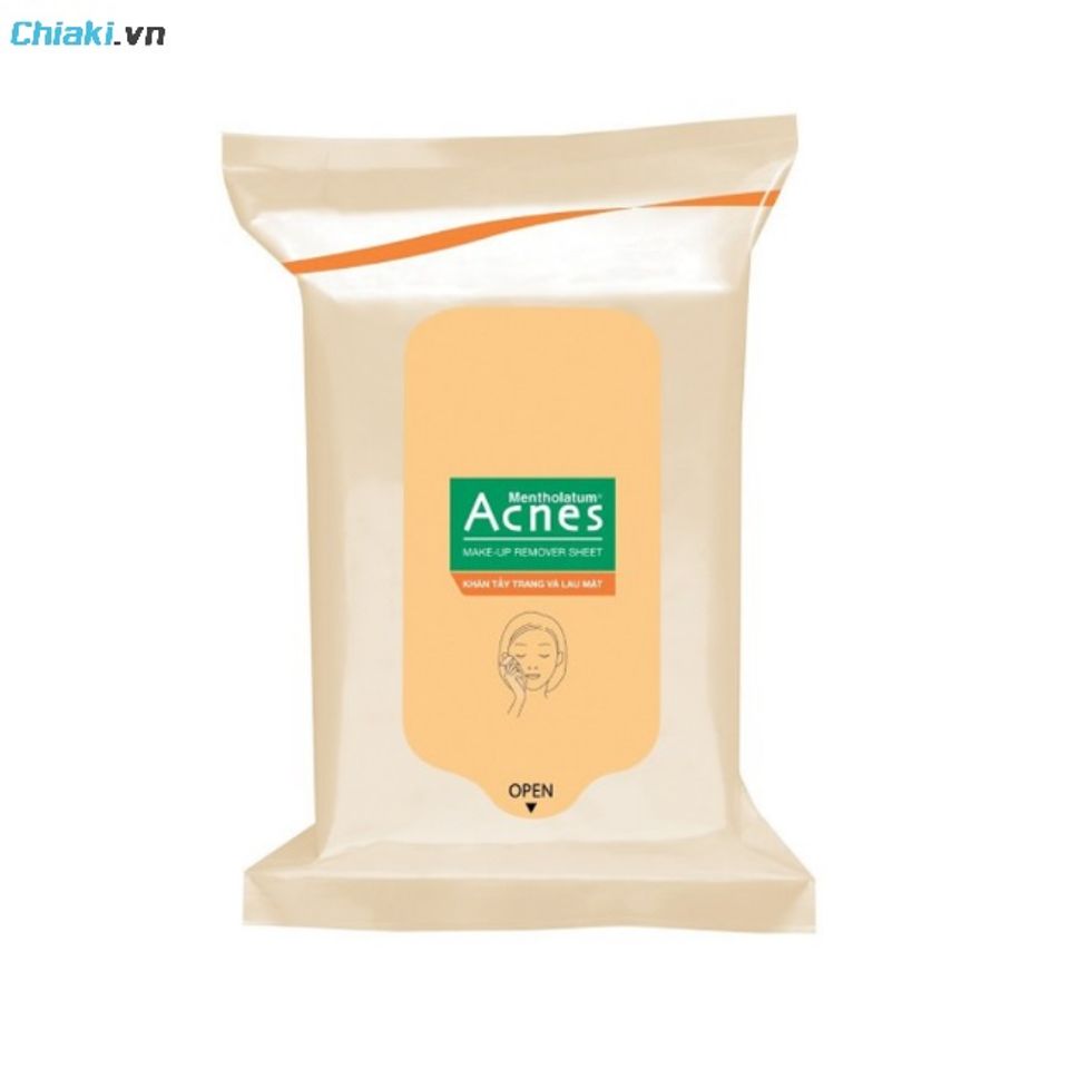 Khăn ướt tẩy trang Nhật Bản Acnes Make Up Remover Sheet sạch nhanh lớp makeup, bụi bẩn v&agrave; dầu thừa tr&ecirc;n da