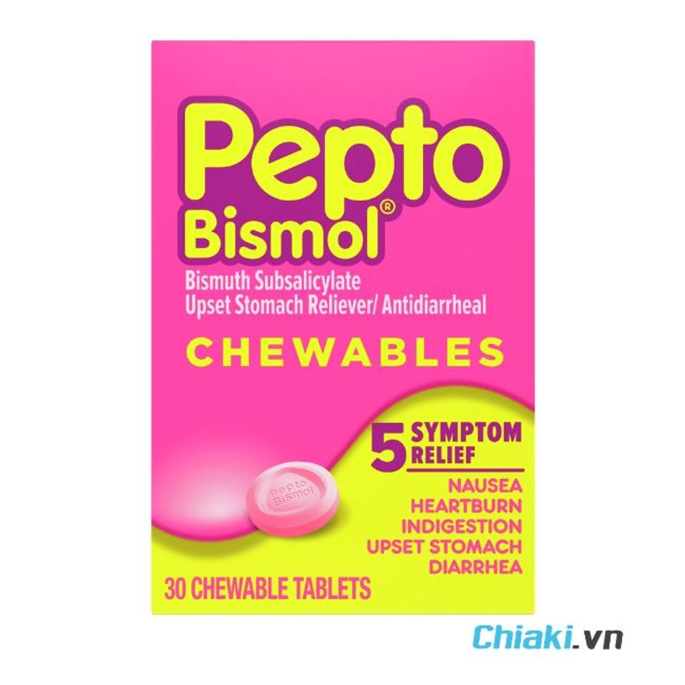 Vi&ecirc;n nhai dạ d&agrave;y Pepto Bismol Chewables