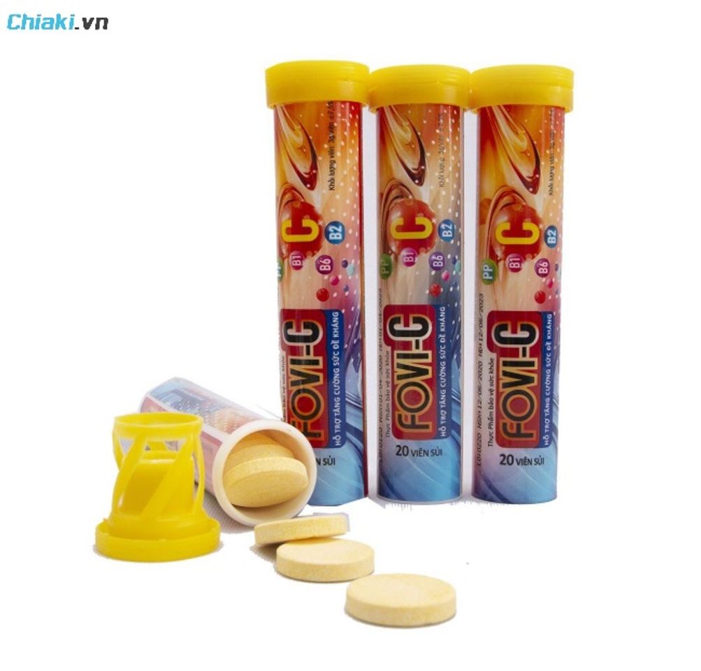 Vi&ecirc;n sủi vitamin c 500mg Fovi C tăng cường đề kh&aacute;ng tự nhi&ecirc;n cho cơ thể