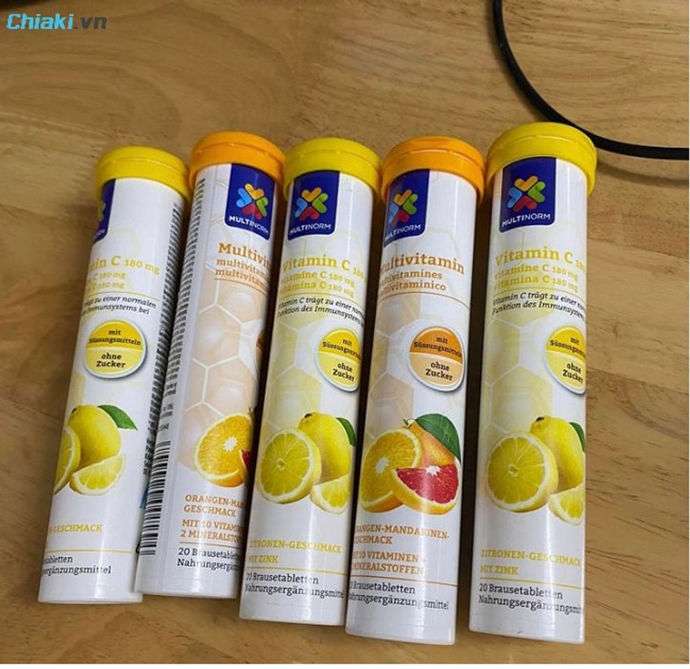 Vi&ecirc;n sủi Vitamin C Miltinorm Đức bổ sung Vitamin C tăng đề kh&aacute;ng cho cơ thể