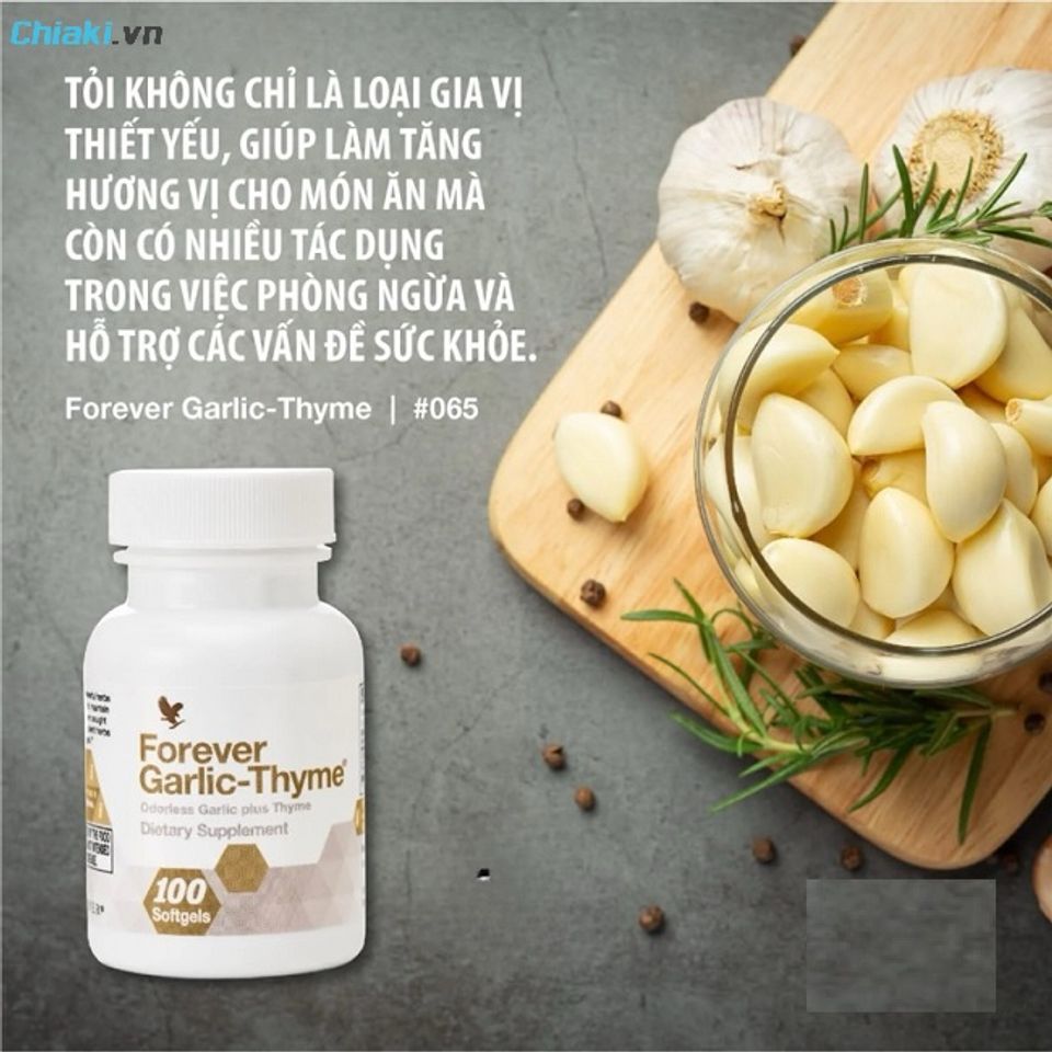 Vi&ecirc;n uống dầu tỏi đen Forever Garlic-Thyme hỗ trợ miễn dịch v&agrave; hỗ trợ hệ h&ocirc; hấp