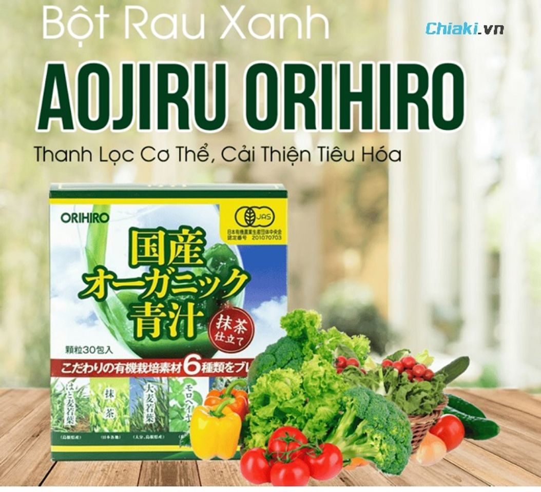 Bột g&oacute;i bổ sung chất xơ Aojiru Orihiro Nhật Bản ph&ugrave; hợp với những ai &iacute;t ăn rau xanh, thường xuy&ecirc;n t&aacute;o b&oacute;n