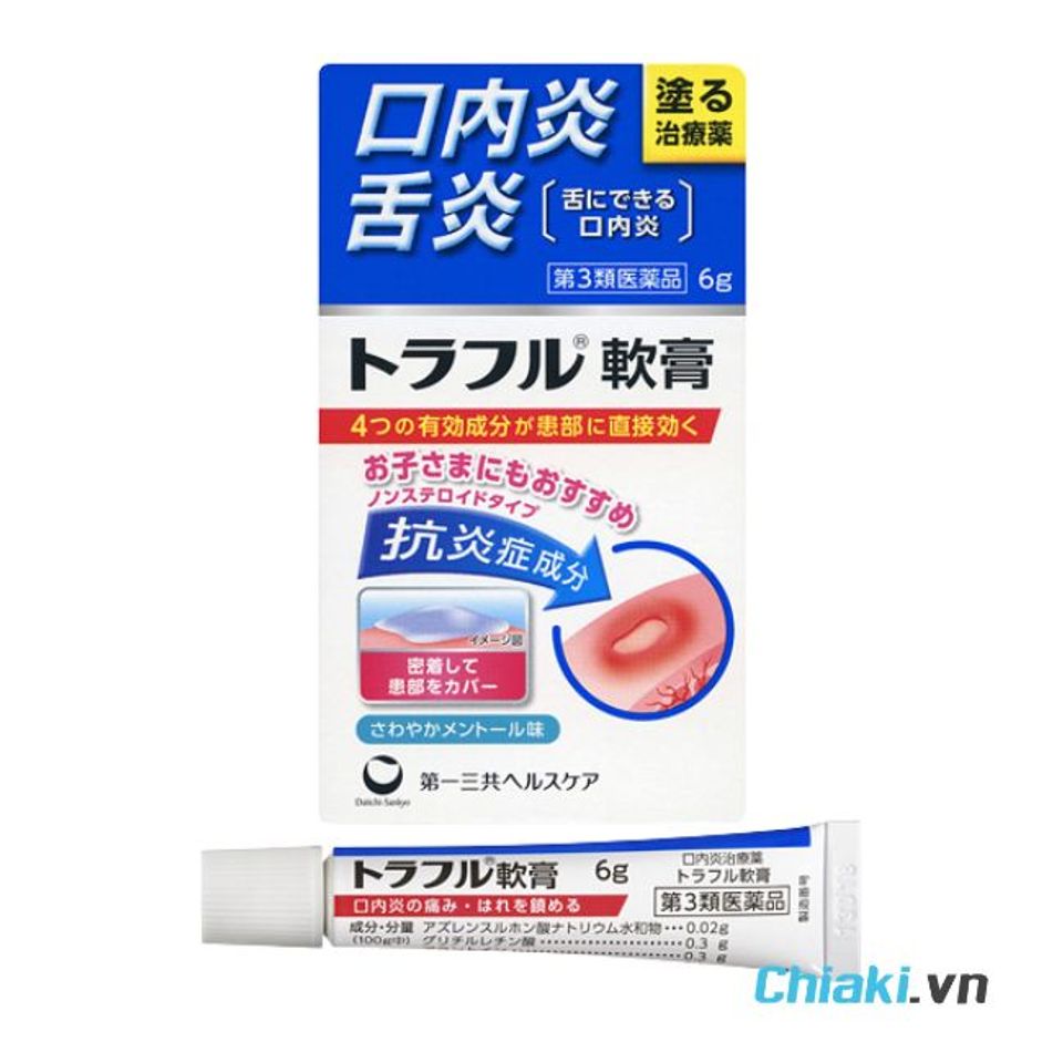 Thuốc b&ocirc;i nhiệt miệng Nhật Bản Traful Daiichi Sankyo