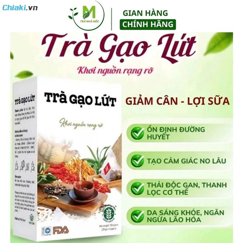 Tr&agrave; gạo lứt giảm c&acirc;n Mộc T&acirc;m thanh lọc cơ thể, đ&agrave;o thải c&aacute;c độc tố t&iacute;ch tụ trong cơ thể