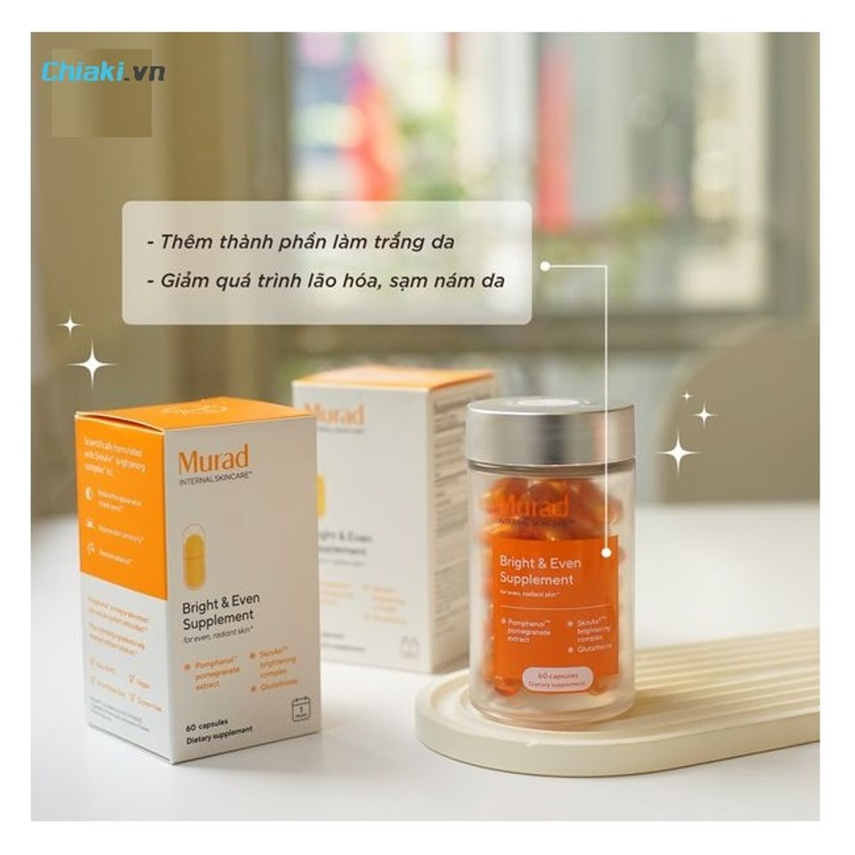 Vi&ecirc;n uống Murad chống nắng tăng khả năng chịu đựng của da với &aacute;nh nắng, giảm ch&aacute;y nắng, đỏ r&aacute;t