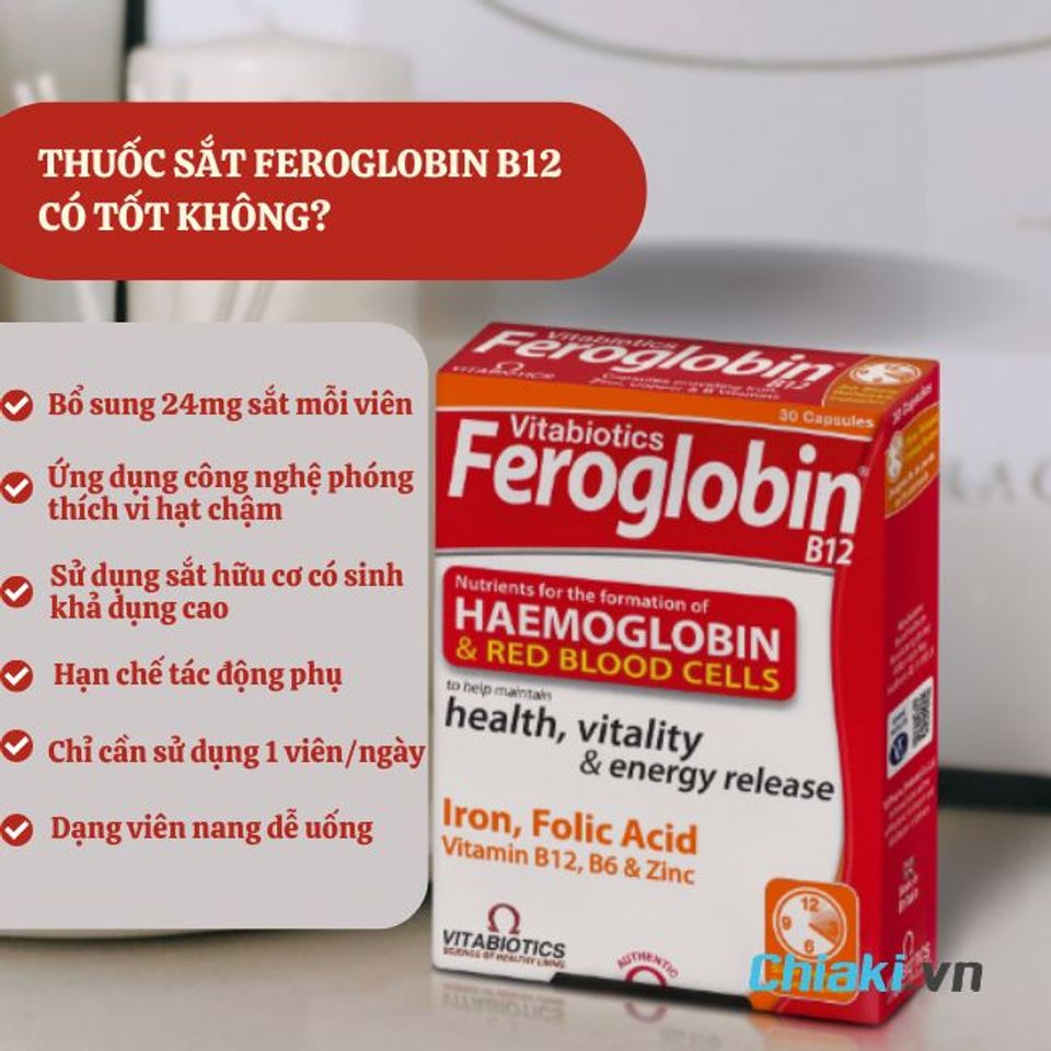 Thuốc sắt Feroglobin B12 c&oacute; tốt kh&ocirc;ng