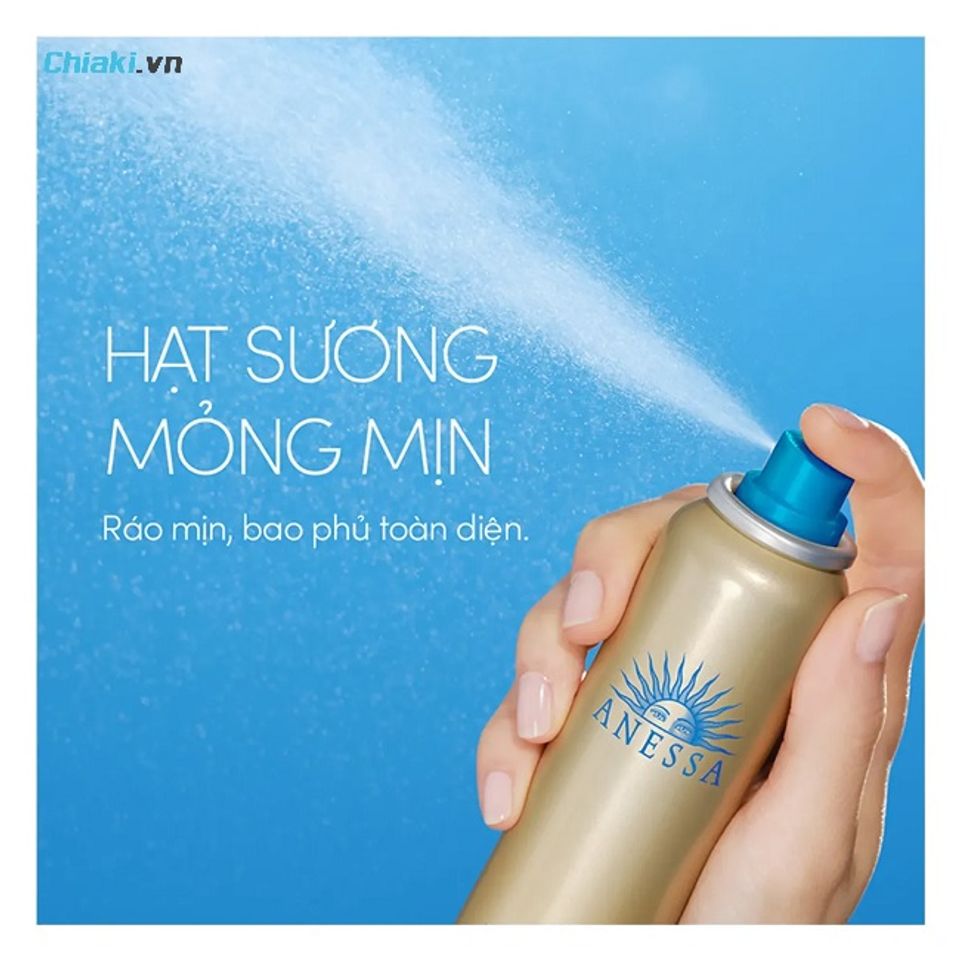 Xịt chống nắng body Anessa Perfect UV Sunscreen Skincare Spray chống nắng cao bảo vệ da tối ưu