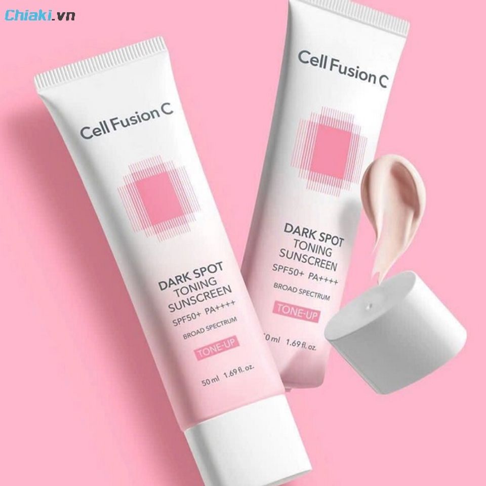 Kem chống nắng Cell Fusion C Toning Sunscreen 100 SPF50+ vừa bảo vệ da vừa cải thiện sắc da tức th&igrave;