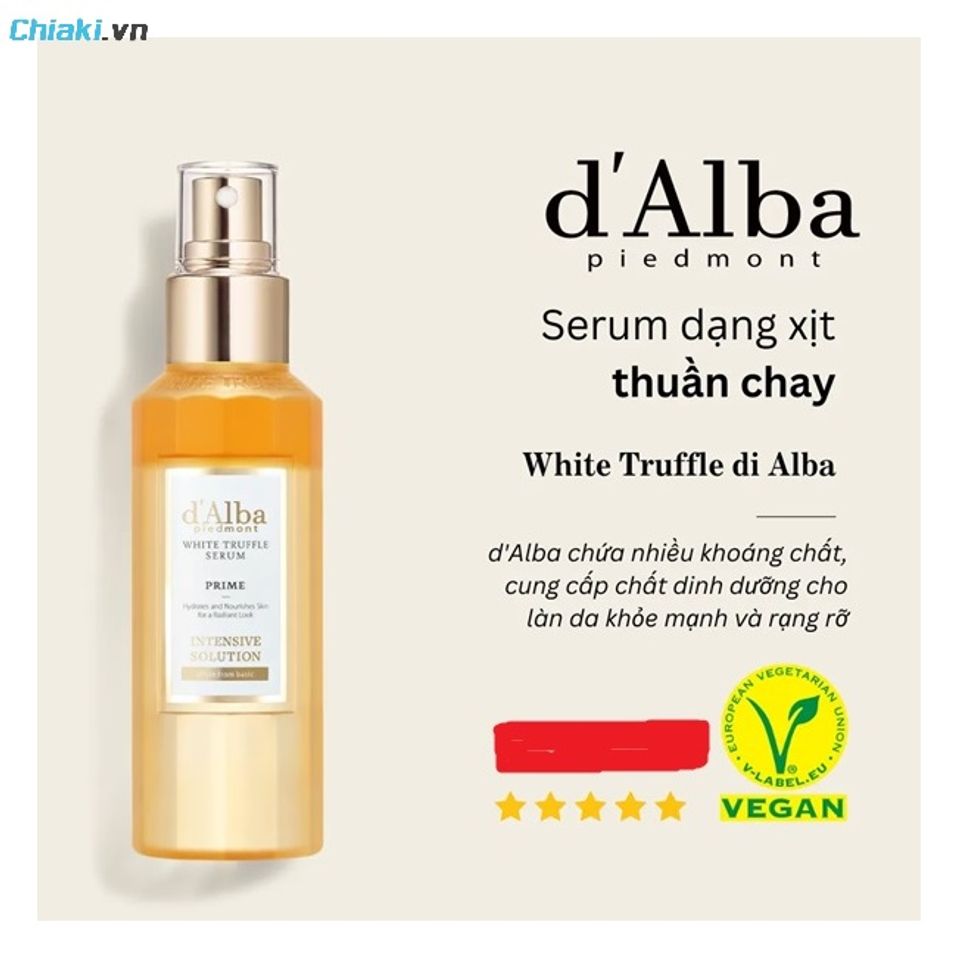Xịt kho&aacute;ng Bơ & V&agrave;ng 24K D&rsquo;Alba White Trufle H&agrave;n Quốc cải thiện l&agrave;n da mệt mỏi, tăng cường độ đ&agrave;n hồi, hạn chế l&atilde;o h&oacute;a