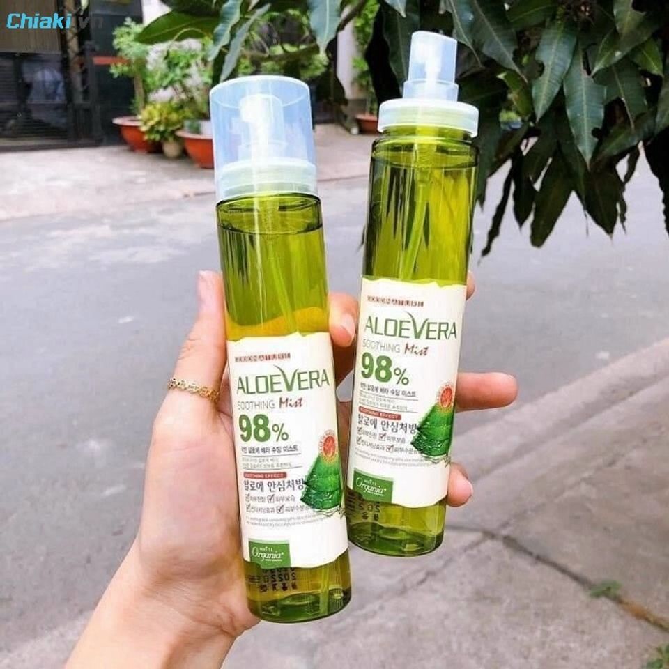 Xịt kho&aacute;ng aloe vera H&agrave;n Quốc Welcos Aloevera Moisture Real Soothing Gel Mist