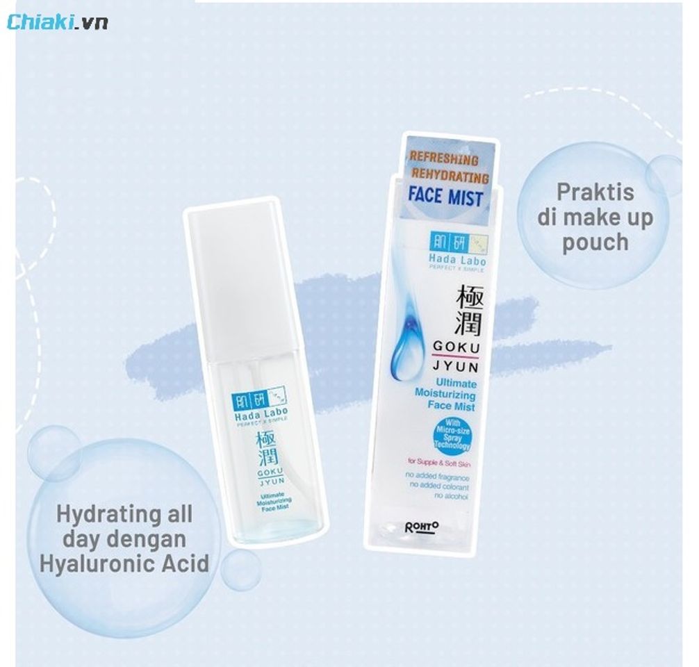 Nước xịt kho&aacute;ng Nhật Bản Hada Labo Gokujyun Hyaluronic Acid Mist cấp nước tầng s&acirc;u, cấp ẩm kịp thời