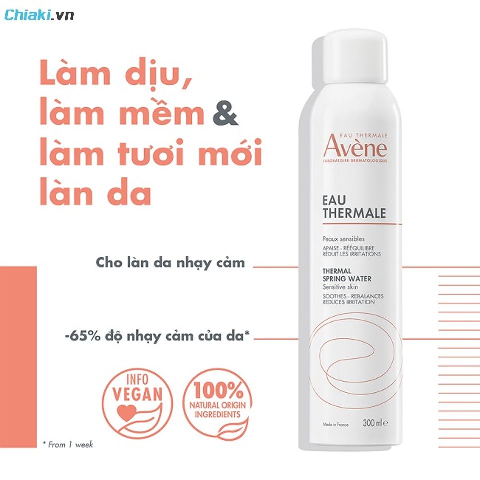 Xịt kho&aacute;ng Ph&aacute;p Av&egrave;ne Thermal Spring Water giảm thiểu t&igrave;nh trạng đỏ r&aacute;t, kh&aacute;ng vi&ecirc;m v&agrave; củng cố h&agrave;ng r&agrave;o bảo vệ da