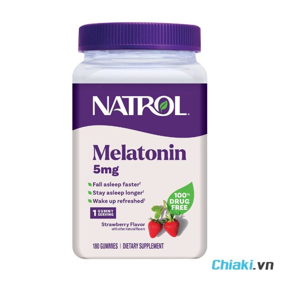 Kẹo ngủ Natrol Melatonin 5mg Gummies