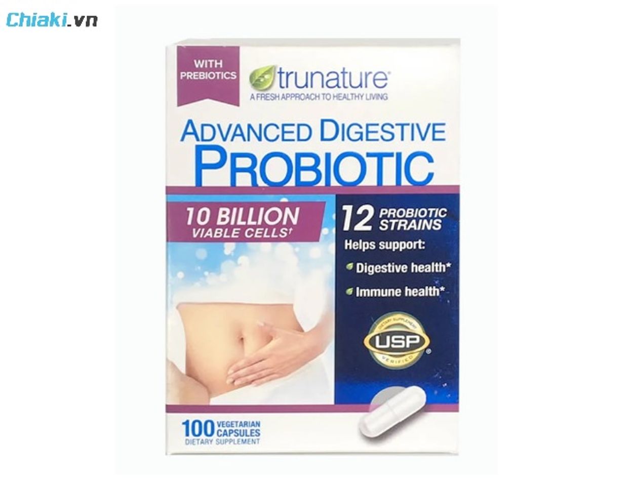 Thuốc hỗ trợ tăng c&acirc;n của Mỹ Trunature Advanced Digestive Probiotic tăng khả năng hấp thụ c&aacute;c chất dinh dưỡng