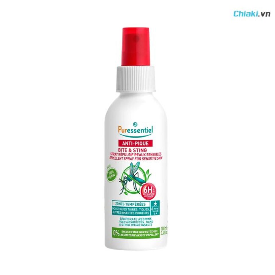 Xịt chống muỗi Puressentiel đuổi muỗi hiệu quả v&agrave; hỗ trợ l&agrave;m dịu da