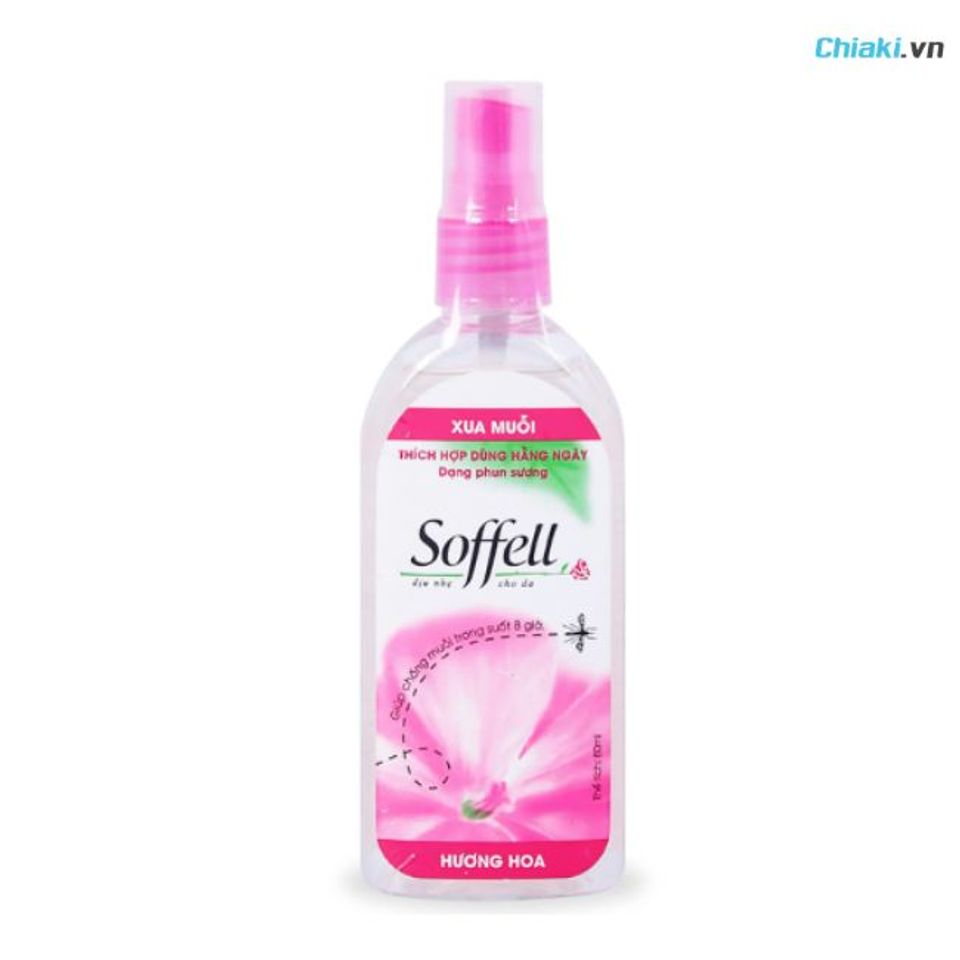 Xịt xua muỗi Soffell hương cam/hoa cho b&eacute; tạo được lớp m&agrave;ng bảo vệ v&ocirc; h&igrave;nh khiến muỗi kh&ocirc;ng thể tiếp cận da