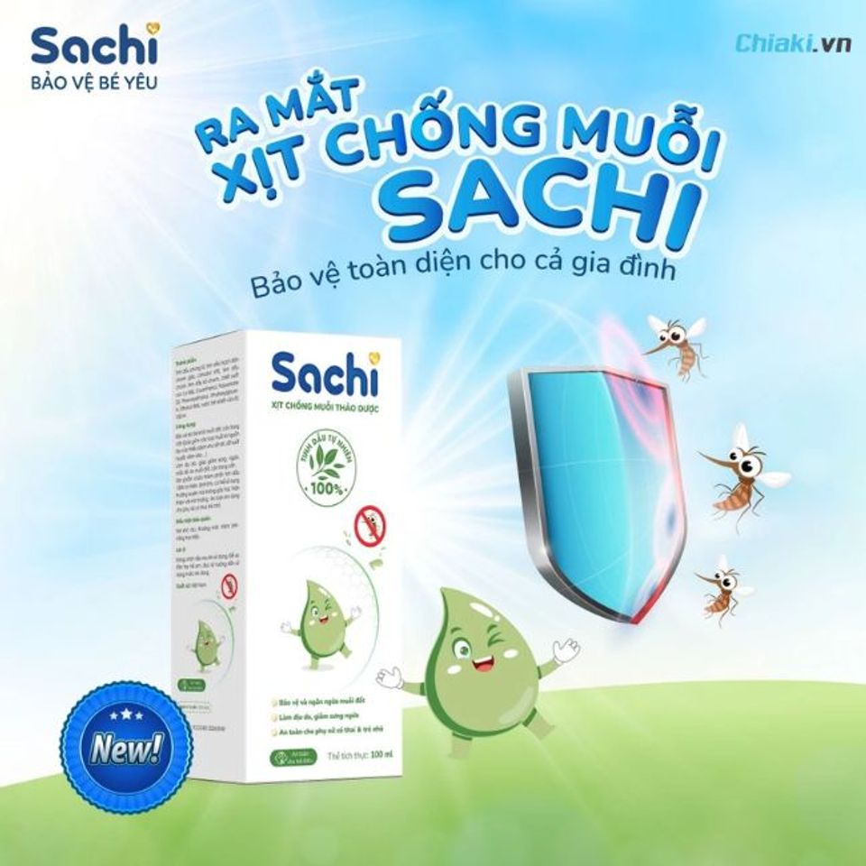 Xịt chống muỗi thảo dược Sachi Việt Nam xua đuổi muỗi an to&agrave;n