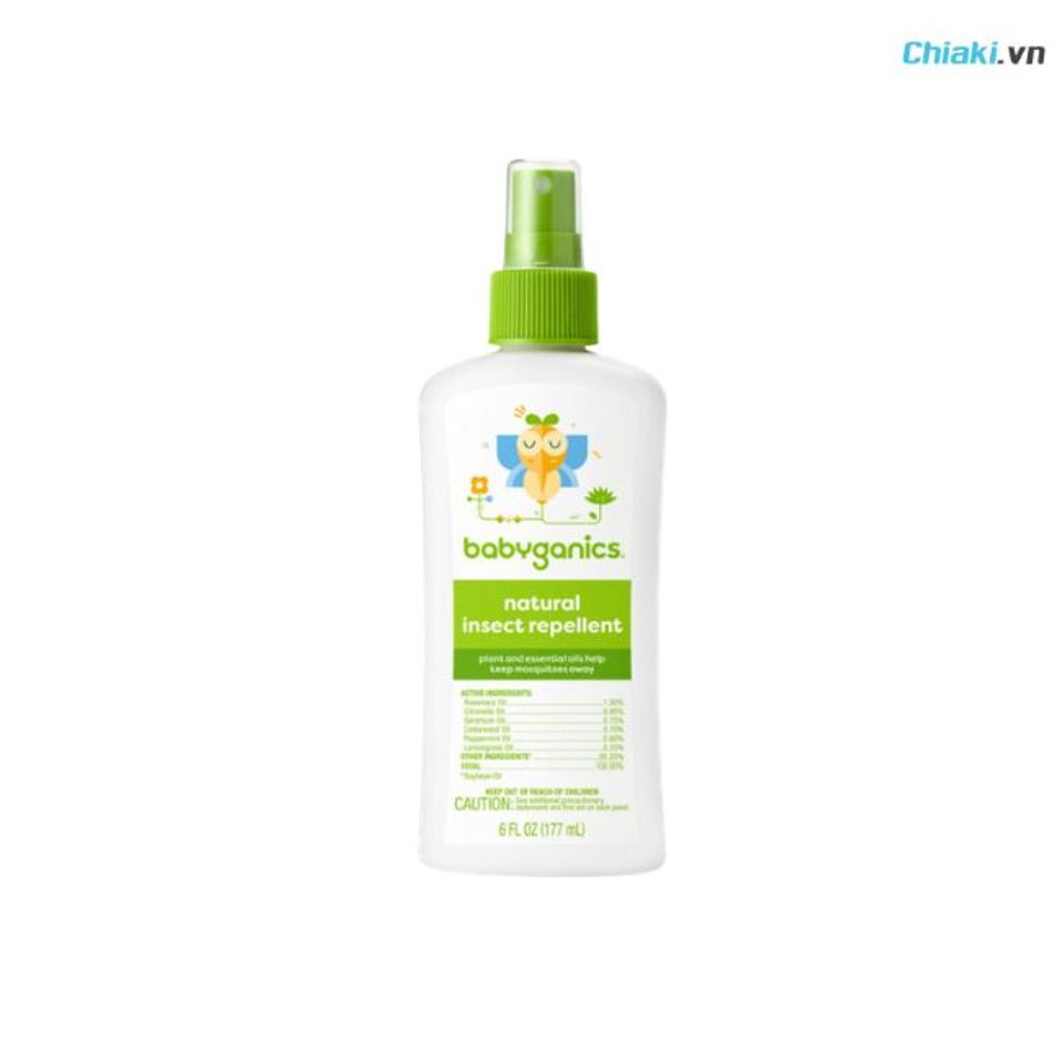 Xịt chống muỗi hữu cơ cho b&eacute; Babyganics an to&agrave;n, nguồn gốc thực v&acirc;t, ph&ugrave; hợp với trẻ nhỏ