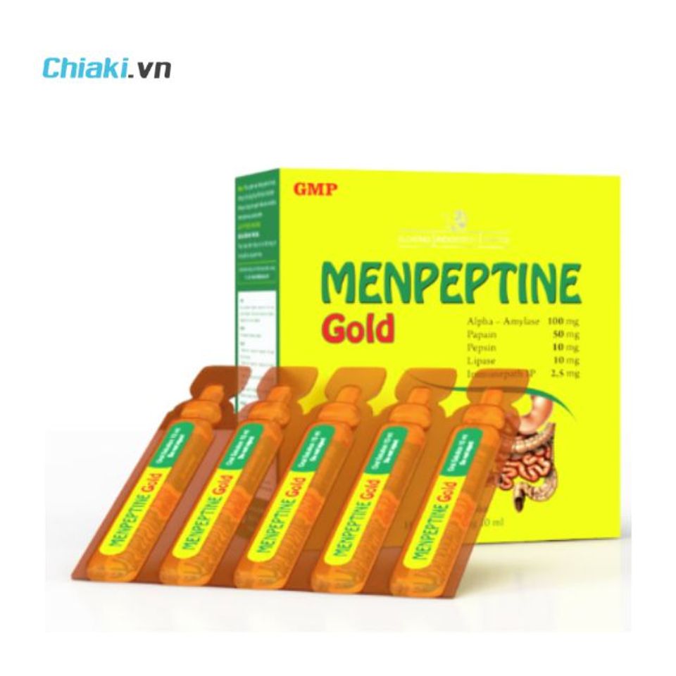Men ti&ecirc;u h&oacute;a dạng nước Menpeptine Gold l&agrave;m nhẹ bụng ngay sau khi sử dụng