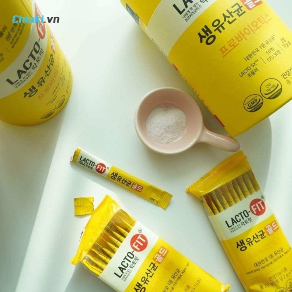 Men vi sinh dạng g&oacute;i bột Lacto Fit Gold H&agrave;n Quốc hỗ trợ hệ ti&ecirc;u h&oacute;a, tăng cường miễn dịch cho trẻ