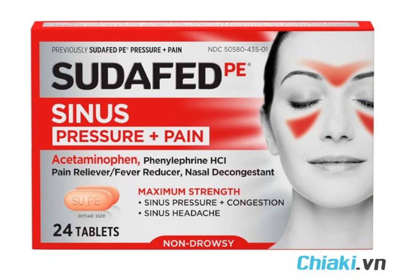 Thuốc trị vi&ecirc;m xoang của Mỹ Sudafed PE