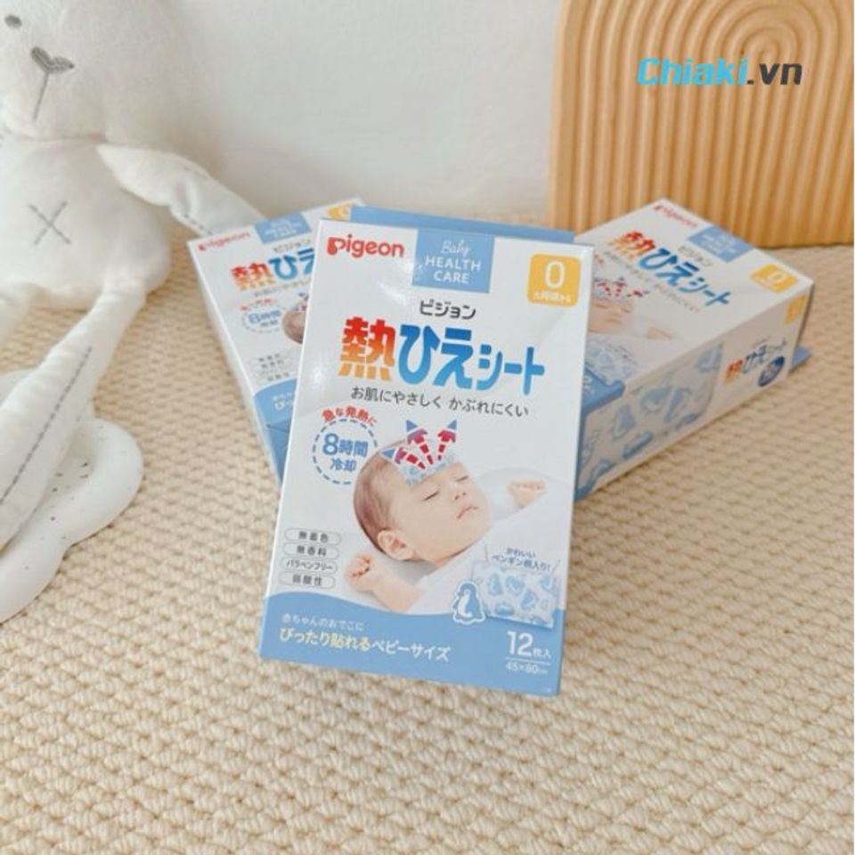 Khăn lau hạ sốt của Nhật Pigeon gi&uacute;p hạ sốt an to&agrave;n