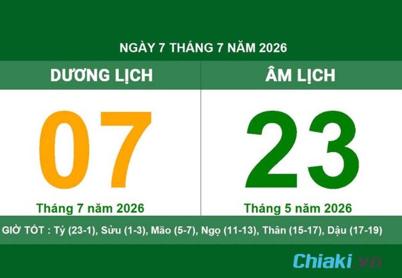 Ng&agrave;y 7/7 l&agrave; g&igrave; Dương lịch