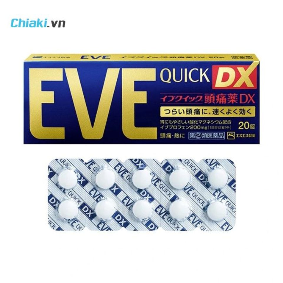 Vi&ecirc;n uống giảm đau hạ sốt Nhật Bản Eve Quick hạ sốt tức th&igrave;, bảo vệ lớp ni&ecirc;m mạc dạ d&agrave;y