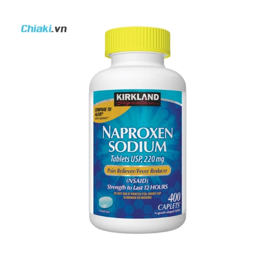 Vi&ecirc;n uống giảm đau hạ sốt Kirkland Signature Naproxen Sodium 220mg trong nhiều giờ
