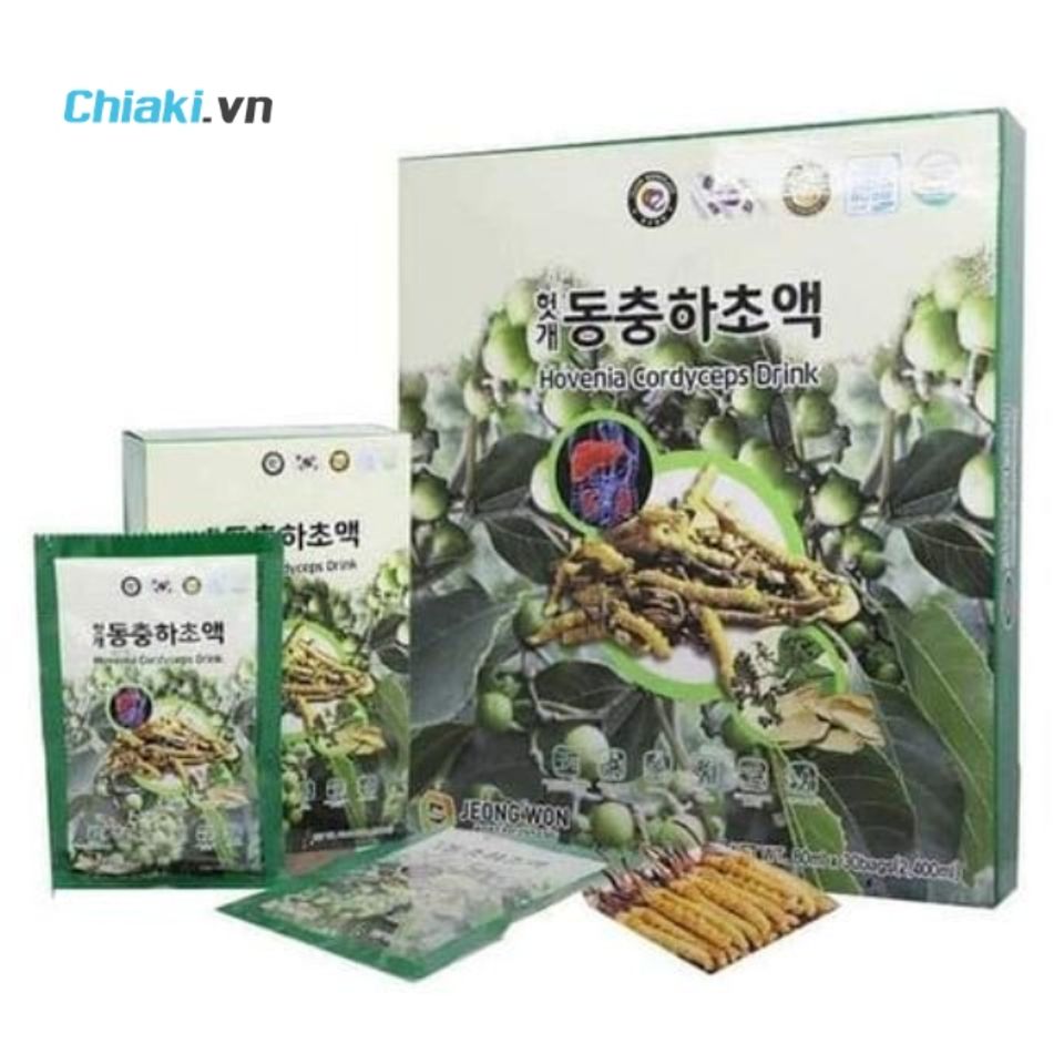 Nước giải rượu H&agrave;n Quốc Đ&ocirc;ng Tr&ugrave;ng Hạ Thảo Jeongwon bổ gan, tăng cường chức năng đ&agrave;o thải độc tố
