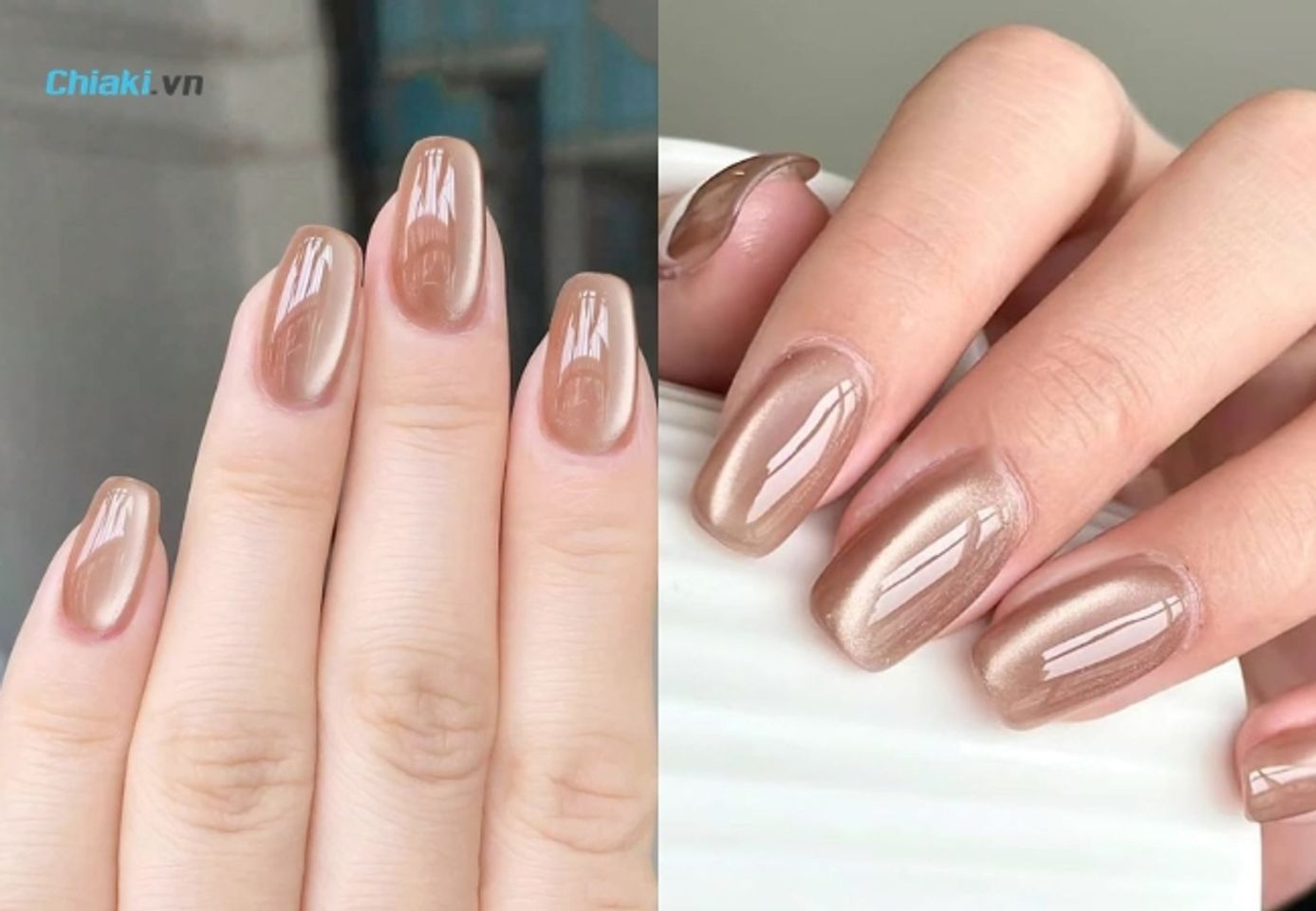 Nail mắt m&egrave;o tr&aacute;ng gương