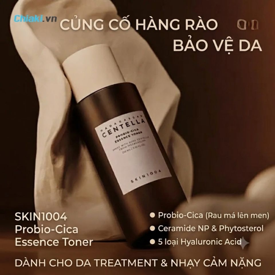 Toner Skin1004 Madagascar Centella Probio-Cica Essence Toner giảm nhanh c&aacute;c dấu hiệu k&iacute;ch ứng, đỏ r&aacute;t do treatment