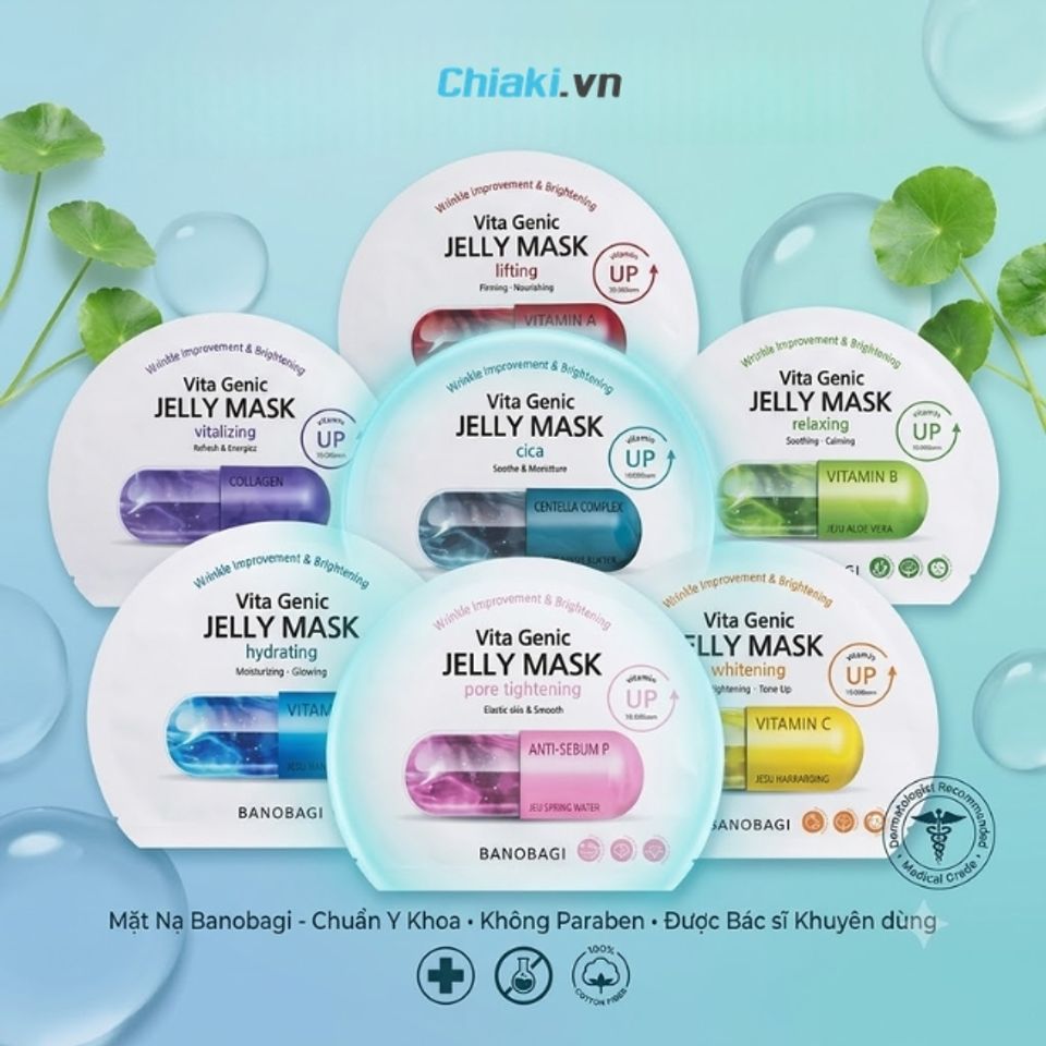 Mặt nạ H&agrave;n Quốc d&agrave;nh cho b&agrave; bầu Banobagi Vita Genic Jelly Mask cải thiện t&igrave;nh trạng da thiếu nước, sạm xỉn m&agrave;u v&agrave; mệt mỏi