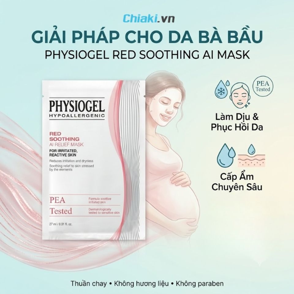 Mặt nạ dưỡng ẩm Physiogel Red Soothing AI cấp ẩm chuy&ecirc;n s&acirc;u d&agrave;nh ri&ecirc;ng cho những l&agrave;n da mỏng yếu