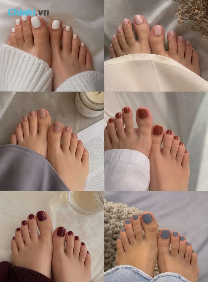 Nail ch&acirc;n sơn trơn l&agrave; lựa chọn kinh điển chưa bao giờ lỗi mốt