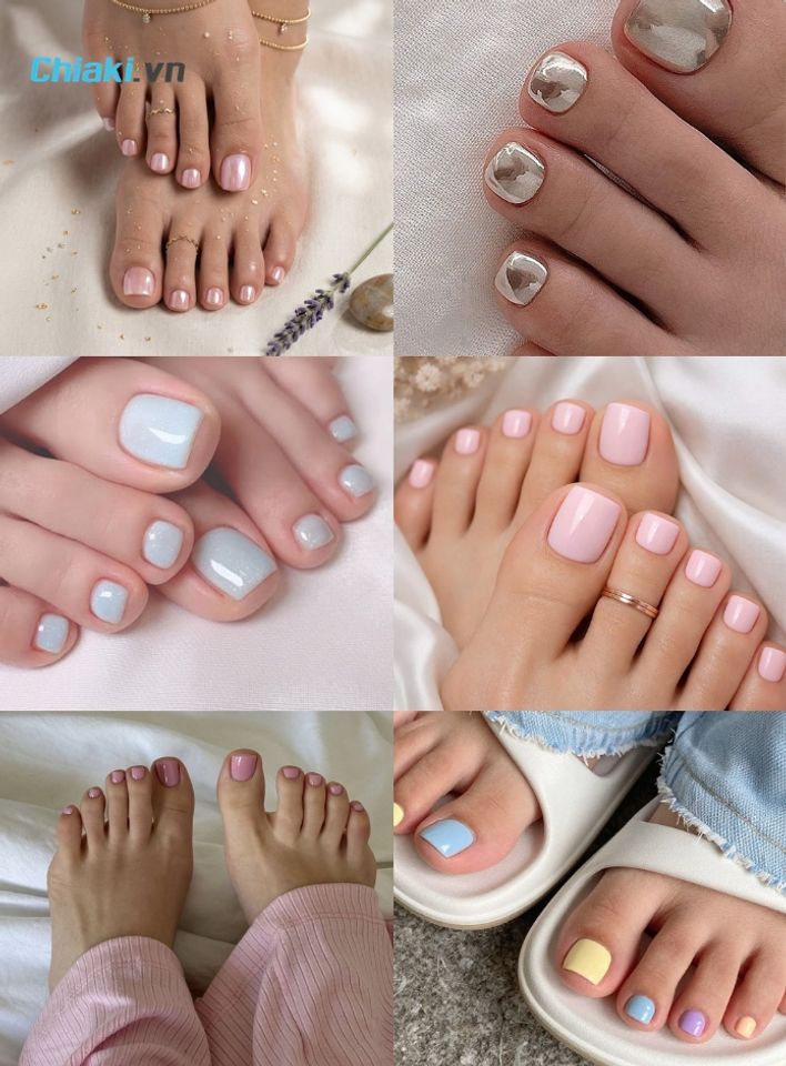 Nail ch&acirc;n sơn trơn l&agrave; lựa chọn kinh điển chưa bao giờ lỗi mốt