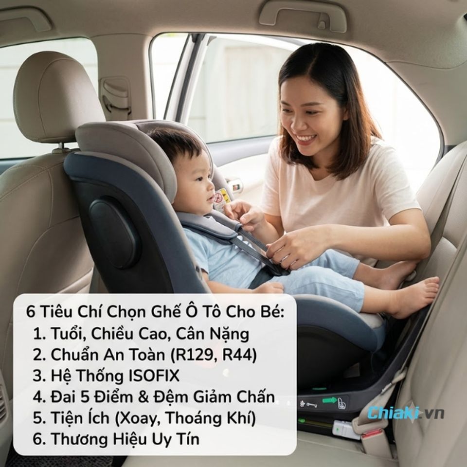 Lựa chọn ghế &ocirc; t&ocirc; cho trẻ em n&ecirc;n ưu ti&ecirc;n ghế đạt ti&ecirc;u chuẩn an to&agrave;n quốc tế