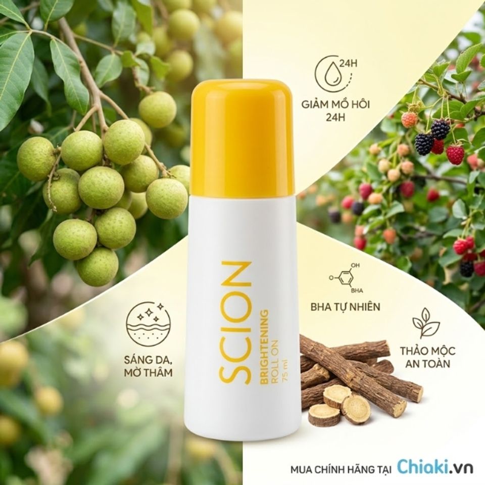 Lăn khử m&ugrave;i cho tuổi dậy th&igrave; Scion Whitening Roll On giảm tiết mồ h&ocirc;i vừa triệt ti&ecirc;u vi khuẩn g&acirc;y m&ugrave;i