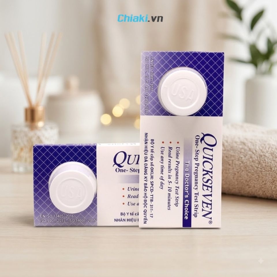 Que thử thai Việt Nam Quickseven TANAPHAR nhạy hơn hẳn so với c&aacute;c loại que thử th&ocirc;ng thường