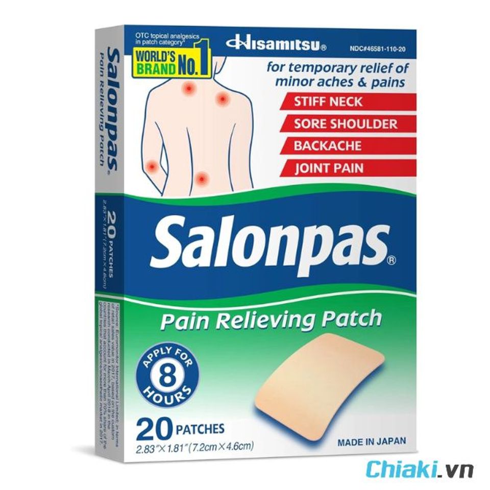 Miếng d&aacute;n đau lưng Salonpas Pain Relieving Patch