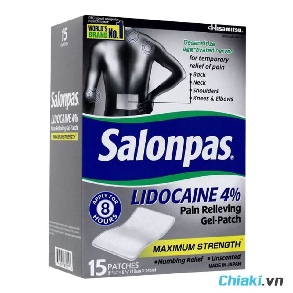 Miếng d&aacute;n đau lưng Salonpas Lidocaine