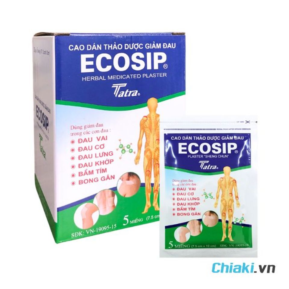 Miếng d&aacute;n đau lưng Ecosip